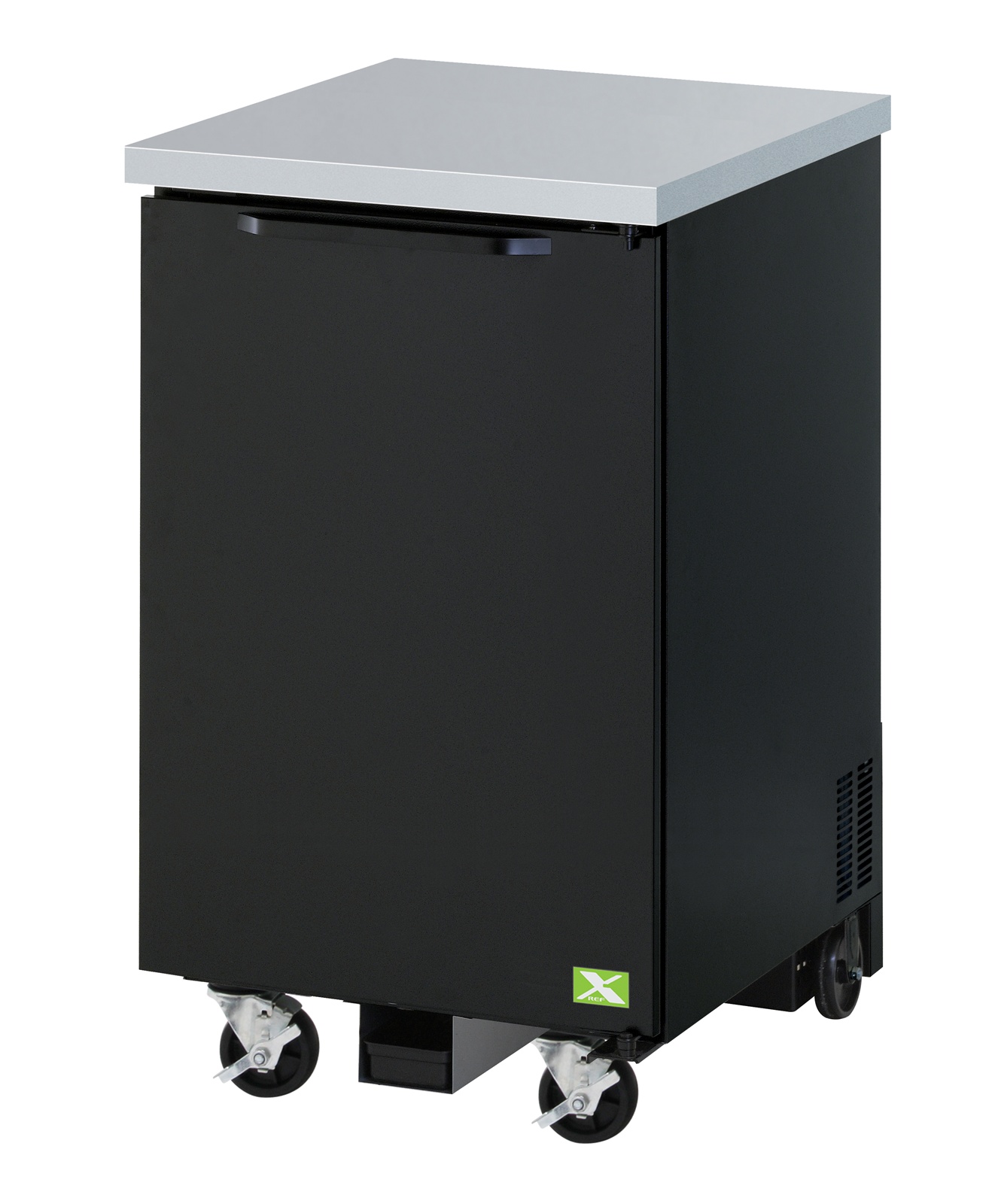 Refrigeration-X 1-Door Solid Black Back Bar Cooler