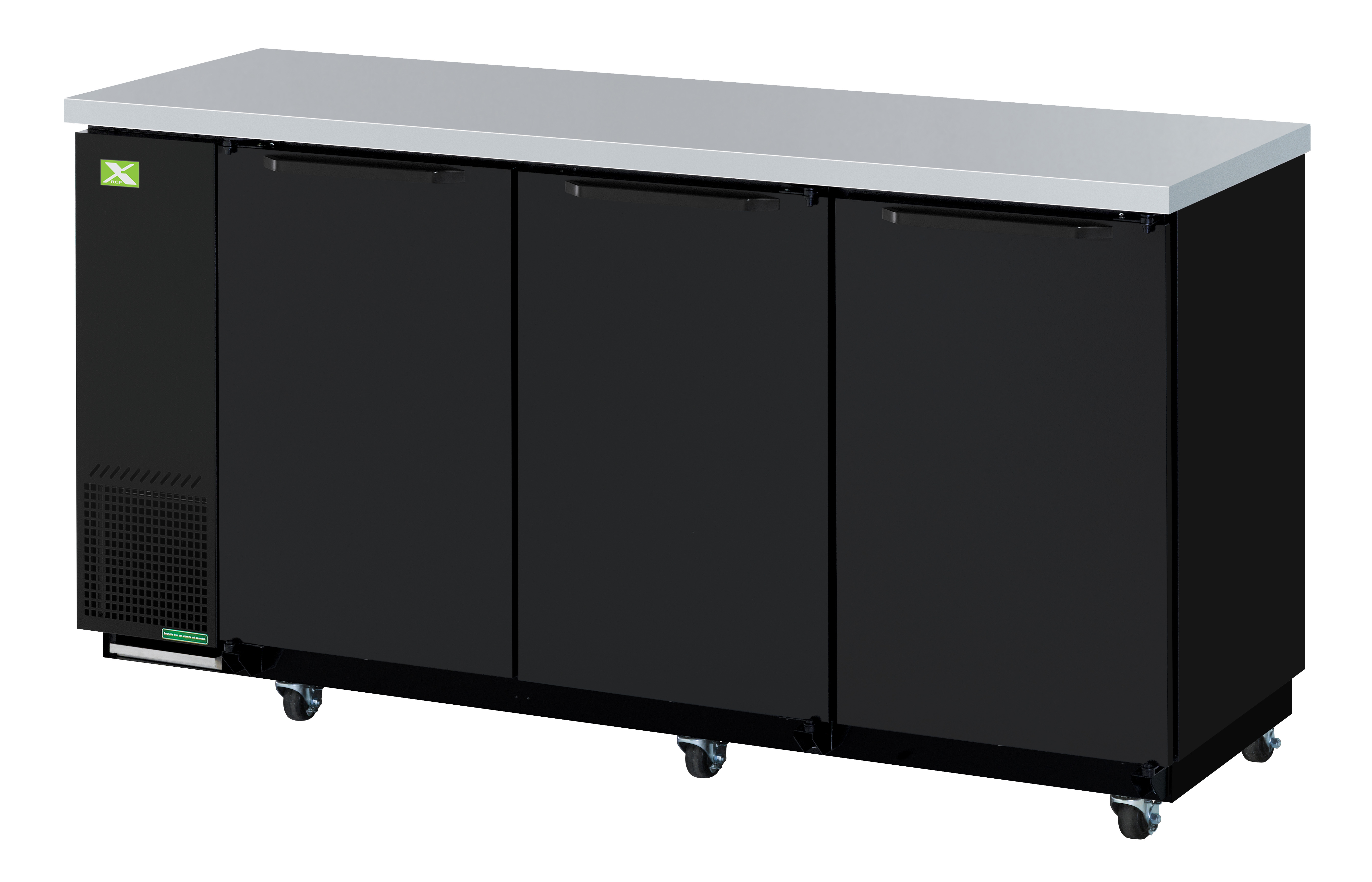 Refrigeration-X 72" Narrow Three-Door Back Bar Cooler