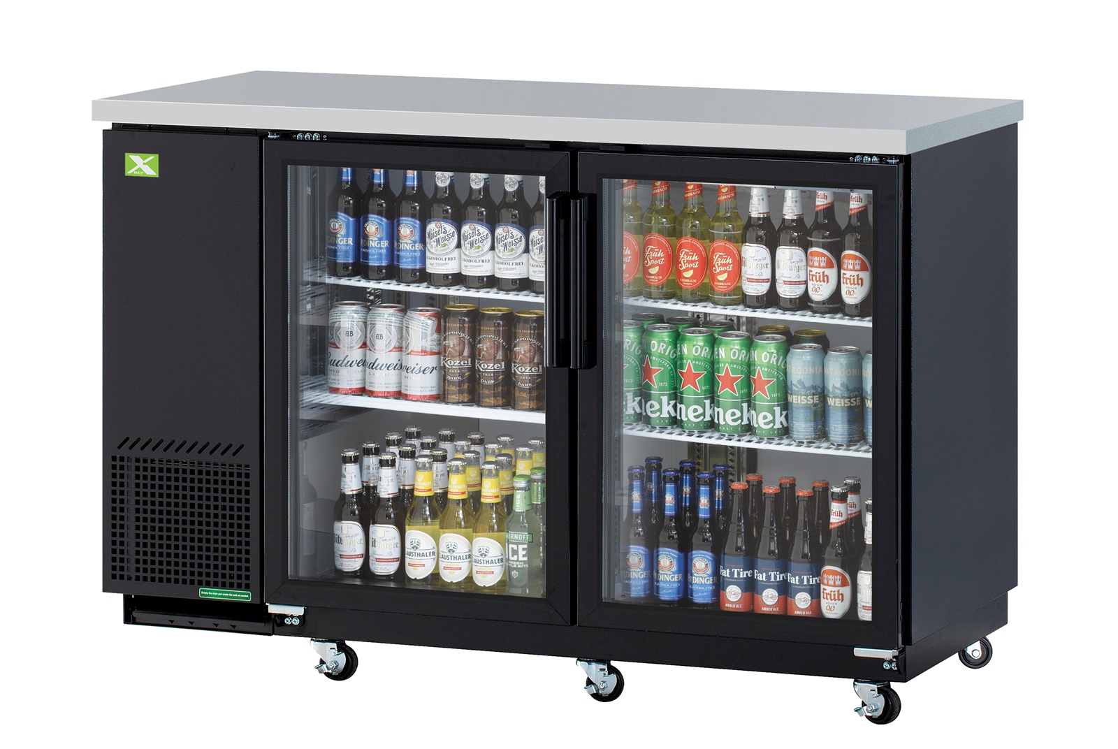 Refrigeration-X 2-Door Glass Back Bar Cooler