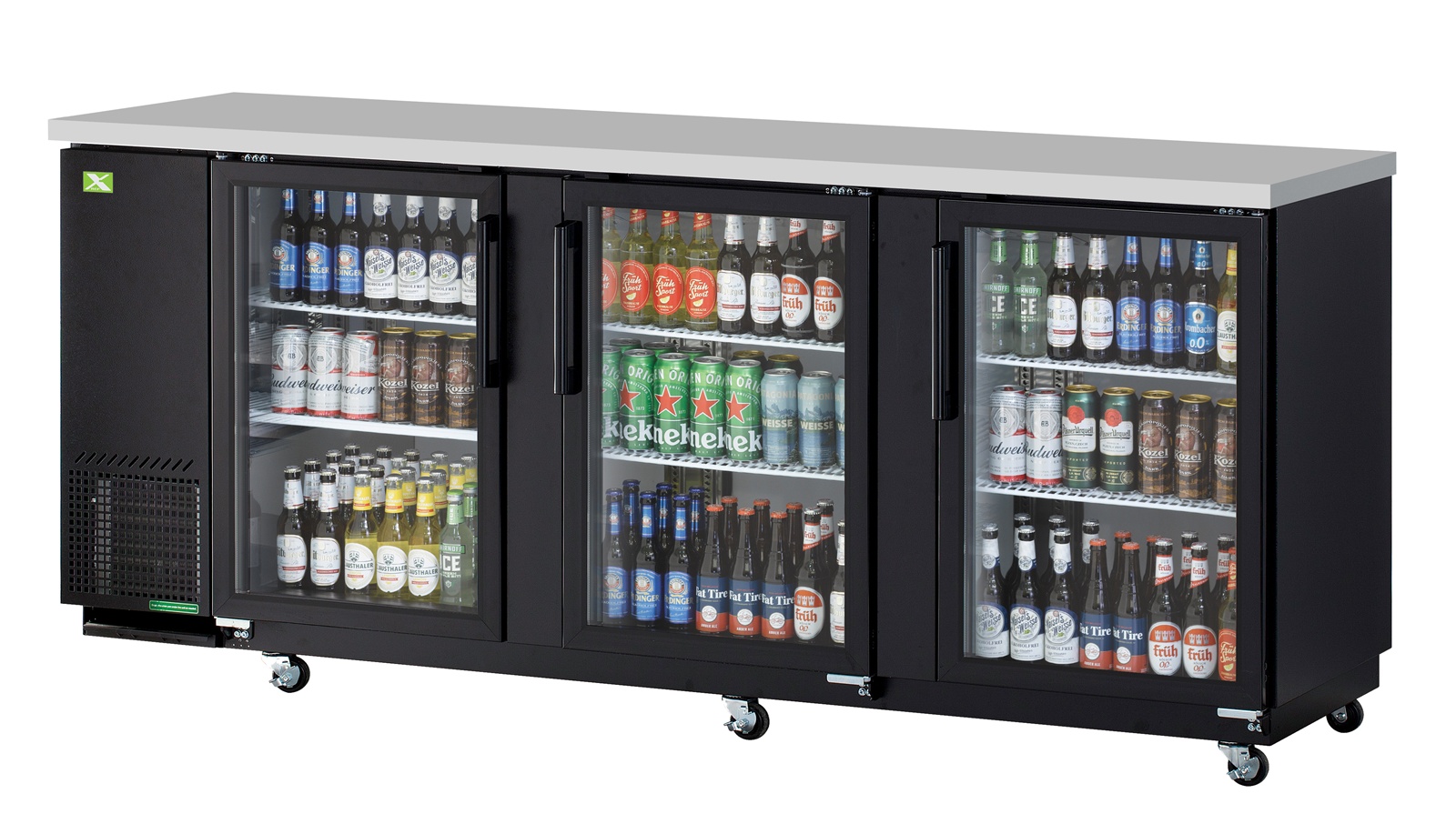 Refrigeration-X 4-Door Glass Back Bar Cooler