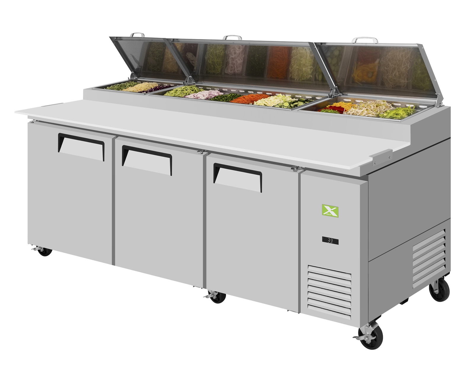 Refrigeration-X 93" Refrigerated Pizza Prep Table